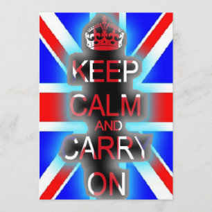 Invitation Gardez l'invitation calme de cru d'Union Jack