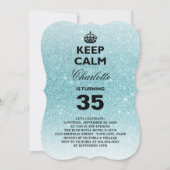 Invitation Gardez l'invitation calme de fête d'anniversaire (Devant)