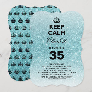 Invitation Gardez l'invitation calme de fête d'anniversaire