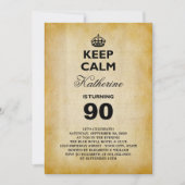 Invitation Gardez l'invitation vintage calme de fête (Devant)