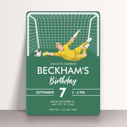 Invitation Gardien de football 