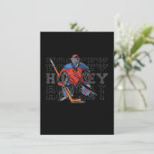 Invitation Gardien de Hockey sur Gazon Avec Slogan - Hockey s (Debout devant)