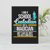 Invitation Gardien de l'école Magicien Gardien Janitor Graphi (Debout devant)