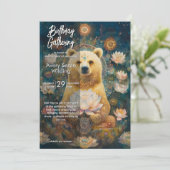 Invitation Gardien Doré | Conception d'ours (Debout devant)
