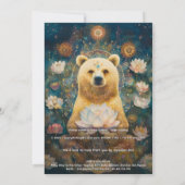 Invitation Gardien Doré | Conception d'ours (Dos)