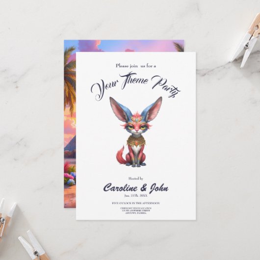 Invitation Gardien sacré du désert (Devant/Arrière en situation)