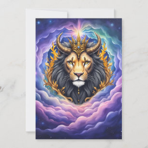Invitation Gardiens au clair de lune – Lion cosmique