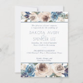 Invitation Garland floral bouché | Mariage Motif Pastel (Devant)
