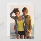 Invitation Garland Floral noir et blanc Mariage photo Invit (Dos)