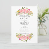 Invitation Garland rose (Debout devant)