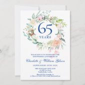 Invitation Garland rose 45e 65e anniversaire du Mariage (Devant)
