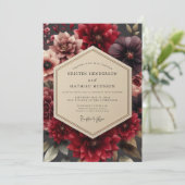 Invitation Garnet Sumptuous Dahlia Wedding (Debout devant)