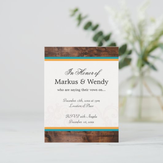 Invitation Garniture de bois classique (Debout devant)