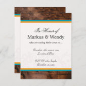 Invitation Garniture de bois classique (Devant / Derrière)