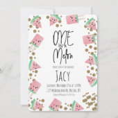 Invitation Garniture de paillettes de pastèque à l'aquarelle (Devant)