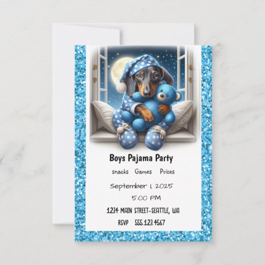 INVITATION GARYS PAJAMA PARTY (Devant)