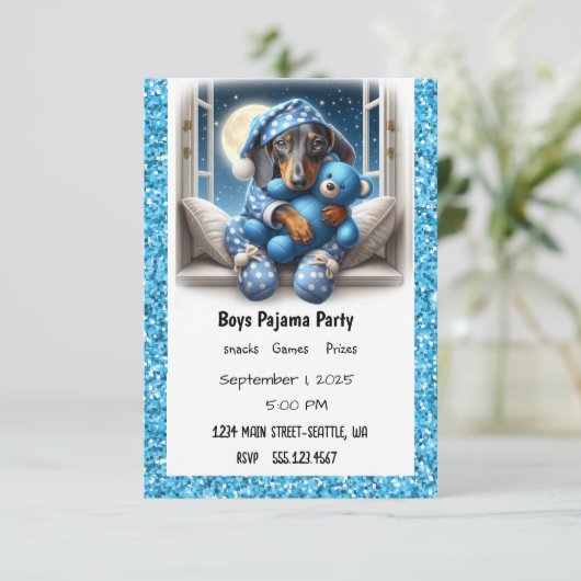 INVITATION GARYS PAJAMA PARTY (Debout devant)