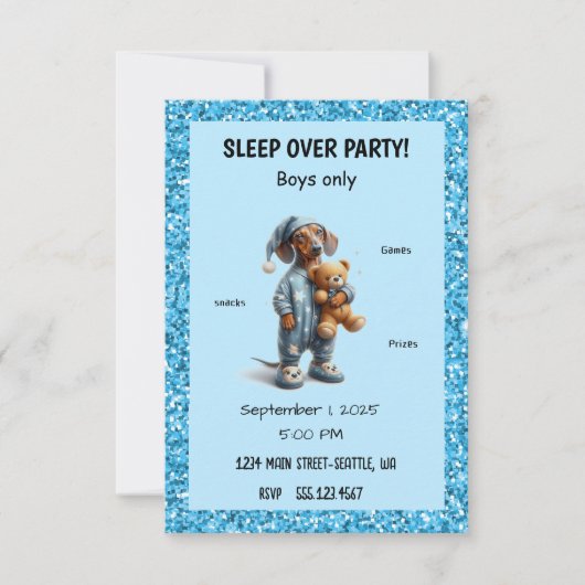 INVITATION GARYS PAJAMA PARTY (Devant)