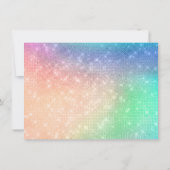 Invitation Gâteau à licorne magique | Douche aquarelle Imagin (Dos)