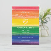 Invitation Gâteau arc-en-ciel en gras (Debout devant)