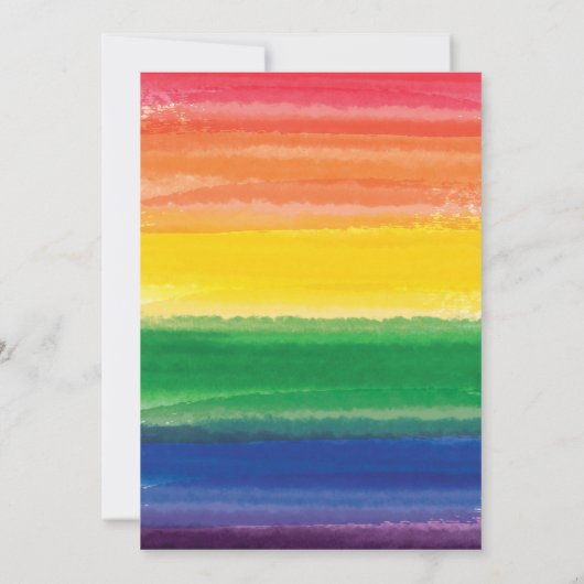 Invitation Gâteau arc-en-ciel en gras (Dos)