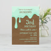 Invitation Gâteau au chocolat à la menthe (Debout devant)