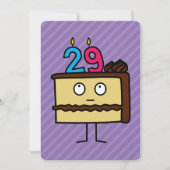 Invitation Gâteau aux bougies le 29e anniversaire (Devant)