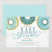 Invitation Gâteau Baby Sprinkle Bleu Gaufrette Garçon Sprinkl (Devant / Derrière)