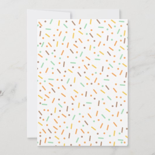 Invitation Gâteau Bébé Sprinkle Avec Amour (Dos)