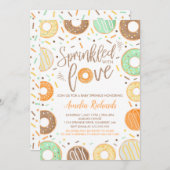 Invitation Gâteau Bébé Sprinkle Avec Amour (Devant / Derrière)