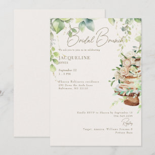 Invitation Gâteau Botanique Cake Mariage Brunch