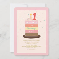 Gâteau coloré étincelant bébé tournant un annivers