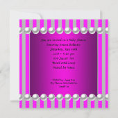 Invitation Gâteau cupcake Fille de douche de bébé mignonne ra (Dos)