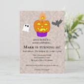 Invitation Gâteau Cupcake Halloween Anniversaire Sinistre (Debout devant)