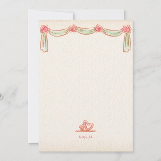 Invitation Gâteau d'anniversaire (Dos)