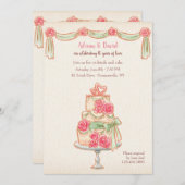 Invitation Gâteau d'anniversaire (Devant / Derrière)