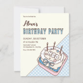 Invitation Gâteau d'anniversaire  (Devant)