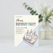 Invitation Gâteau d'anniversaire  (Debout devant)