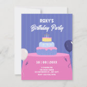 Invitation Gâteau d'anniversaire (Devant)