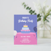 Invitation Gâteau d'anniversaire (Debout devant)