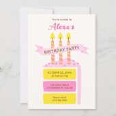 Invitation Gâteau d'anniversaire (Devant)