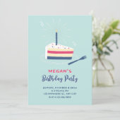 Invitation Gâteau d'anniversaire (Debout devant)