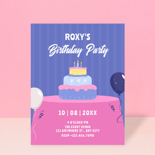 Invitation Gâteau d'anniversaire