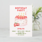 Invitation Gâteau d'anniversaire (Debout devant)