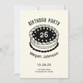 Invitation Gâteau d'anniversaire (Devant)