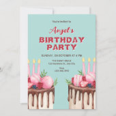 Invitation Gâteau d'anniversaire  (Devant)