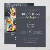 INVITATION GÂTEAU D'ANNIVERSAIRE 21 ANS AMUSANT, CÉLÉBRATION (Devant / Derrière)