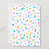 Invitation Gâteau d'anniversaire à l'arc-en-ciel de la fille (Dos)