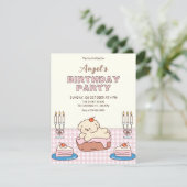 Invitation Gâteau d'anniversaire adorable  (Debout devant)
