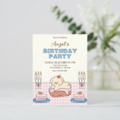 Invitation Gâteau d'anniversaire adorable  (Debout devant)